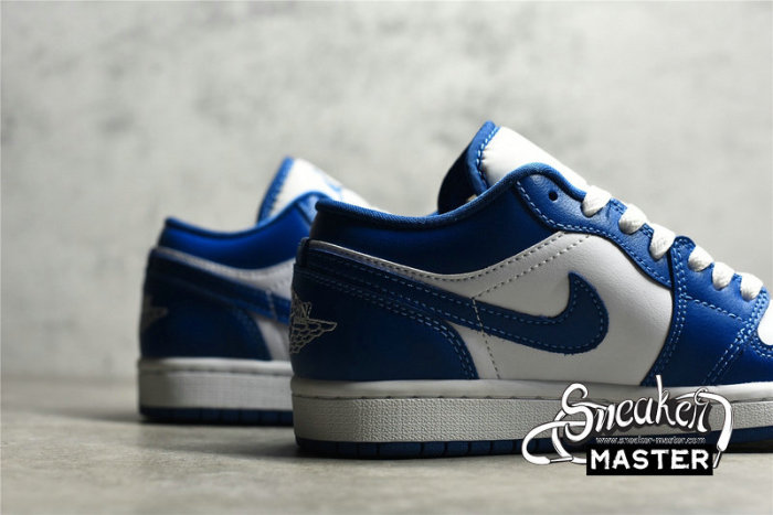 NIKE AIR JORDAN 1 LOW WHITE/DARK MARINA BLUE DC0774-114
