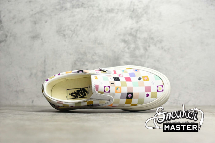 VANS SLIP-ON COLORFUL CHECKERBOARD WHITE/MULTI-COLOR VN0A54FM018