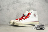 CONVERSE CHUCK TAYLOR ALL-STAR 70S HIGH RHINESTONE HEART WHITE/RED/WHITE 162056C