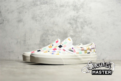 VANS SLIP-ON COLORFUL CHECKERBOARD WHITE/MULTI-COLOR VN0A54FM018