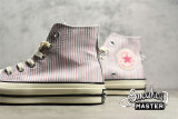 CONVERSE CHUCK TAYLOR ALL-STAR 70S HIGH PECAN STRIPES BEIGE/PURPLE/BLUE A02291C