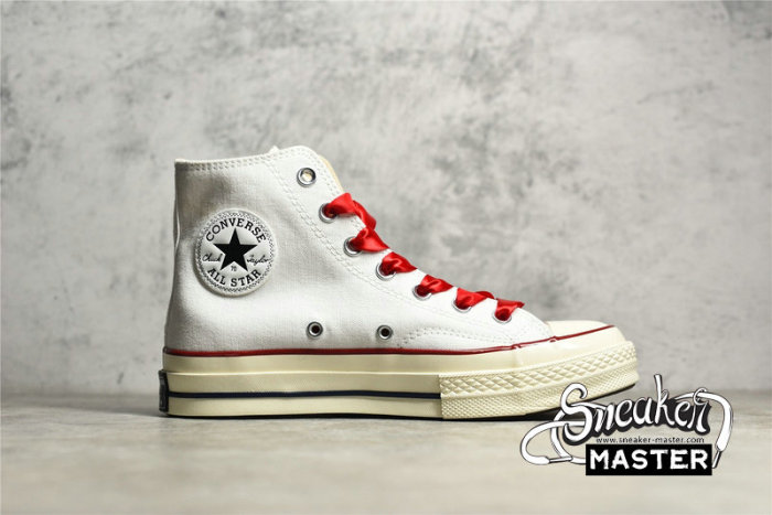 CONVERSE CHUCK TAYLOR ALL-STAR 70S HIGH RHINESTONE HEART WHITE/RED/WHITE 162056C