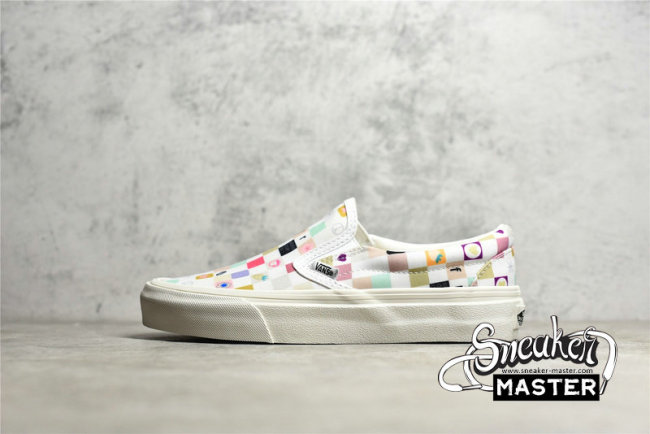 VANS SLIP-ON COLORFUL CHECKERBOARD WHITE/MULTI-COLOR VN0A54FM018