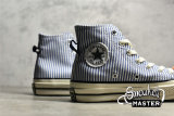 CONVERSE CHUCK TAYLOR ALL-STAR 70S HIGH WASHED INDIGO HICKORY STRIPES WASHED INDIGO/EGRET/BLACK A00472C