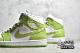 NIKE AIR JORDAN 1 MID SE GREEN PYTHON WHITE/WHITE/VIVID GREEN DV2959-113
