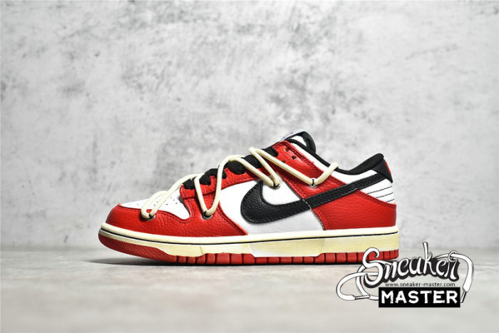 NIKE SB DUNK LOW EMB CHICAGO WHITE/BLACK/CHILE RED DD3363-100
