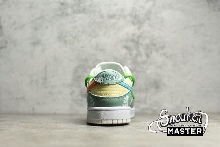 NIKE SB DUNK LOW WHITE/GREEN/LIGHT YELLOW DH9765-100