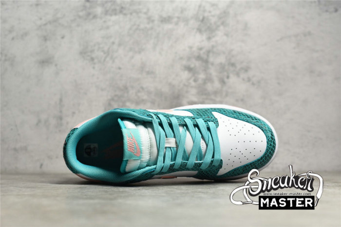 NIKE SB DUNK LOW SNAKESKIN WHITE/WASHED TEAL-BLEACHED CORAL-BLACK DR8577-300