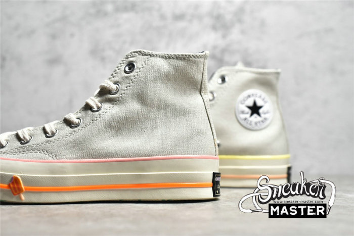 CONVERSE CHUCK TAYLOR ALL-STAR 70S HIGH ICE CREAM GREY/NUDE PINK/EGRET A03749C