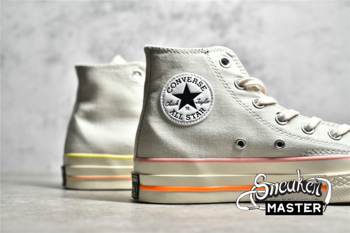 CONVERSE CHUCK TAYLOR ALL-STAR 70S HIGH ICE CREAM GREY/NUDE PINK/EGRET A03749C