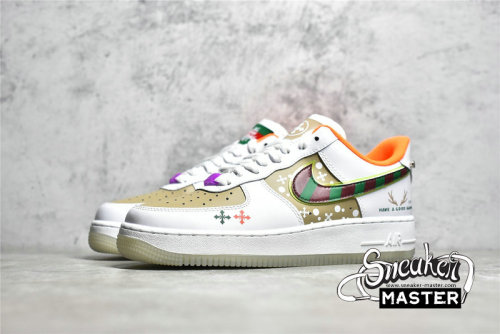 NIKE AIR FORCE 1 LOW 07 WHITE/ORANGE/KHAKI DO2333-101