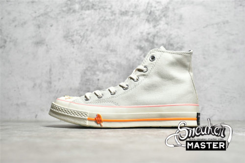 CONVERSE CHUCK TAYLOR ALL-STAR 70S HIGH ICE CREAM GREY/NUDE PINK/EGRET A03749C