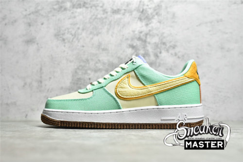 NIKE AIR FORCE 1 LOW 07 LX HAPPY PINEAPPLE GREEN GLOW/COCONUT MILK/METALLIC GOLD CZ0268-300