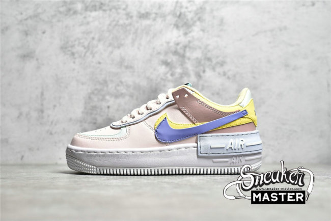 NIKE AIR FORCE 1 SHADOW LIGHT SOFT PINK/PINK OXFORD/LEMON WASH/LIGHT THISTLE CI0919-600