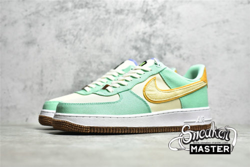 NIKE AIR FORCE 1 LOW 07 LX HAPPY PINEAPPLE GREEN GLOW/COCONUT MILK/METALLIC GOLD CZ0268-300