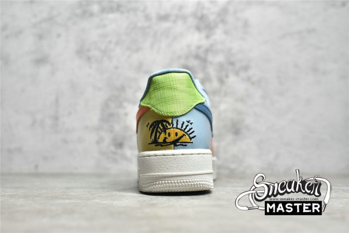 NIKE AIR FORCE 1 07 LOW SUN CLUB PINK/OLIVE/BLUE DQ4531-700