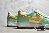 NIKE AIR FORCE 1 LOW 07 LX HAPPY PINEAPPLE GREEN GLOW/COCONUT MILK/METALLIC GOLD CZ0268-300