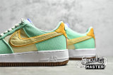 NIKE AIR FORCE 1 LOW 07 LX HAPPY PINEAPPLE GREEN GLOW/COCONUT MILK/METALLIC GOLD CZ0268-300