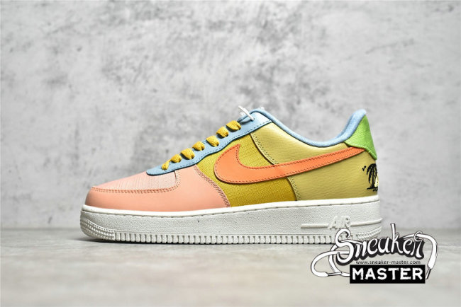NIKE AIR FORCE 1 07 LOW SUN CLUB PINK/OLIVE/BLUE DQ4531-700