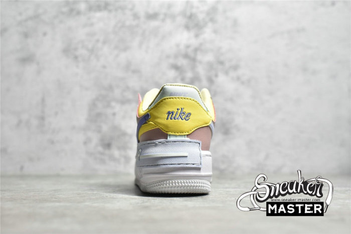 NIKE AIR FORCE 1 SHADOW LIGHT SOFT PINK/PINK OXFORD/LEMON WASH/LIGHT THISTLE CI0919-600