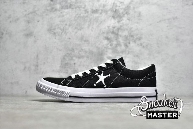 CONVERSE ONE STAR LOW X STUSSY BLACK/BLACK/WHITE 173120C