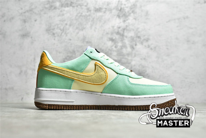 NIKE AIR FORCE 1 LOW 07 LX HAPPY PINEAPPLE GREEN GLOW/COCONUT MILK/METALLIC GOLD CZ0268-300