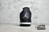 NIKE AIR JORDAN 4 RETRO BLACK CANVAS BLACK/LIGHT STEEL GREY-WHITE-FIRE RED DH7138-006