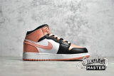 NIKE AIR JORDAN 1 MID GS WHITE/BLACK/LIGHT MADDER ROOT DM9077-10