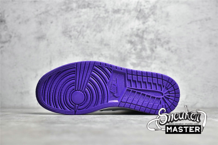 NIKE AIR JORDAN 1 MID DARK IRIS WHITE/BLACK/COURT PURPLE 554724-095