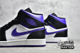 NIKE AIR JORDAN 1 MID DARK IRIS WHITE/BLACK/COURT PURPLE 554724-095