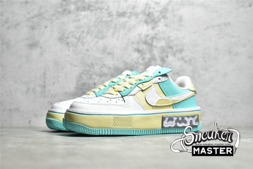 NIKE AIR FORCE 1 FONTANKA OFF-WHITE/YELLOW/SKY BLUE CW6688-610