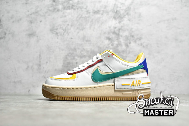 NIKE AIR FORCE 1 SHADOW SUMMIT WHITE/NEPTUNE GREEN CI0919-118