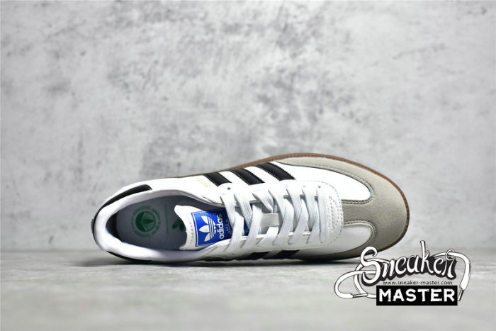 ADIDAS SAMBA VEGAN SHOES CLOUD WHITE/CORE BLACK/GUM FW2427