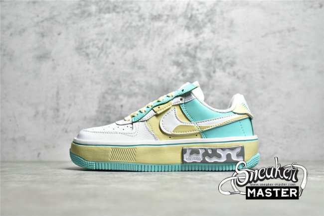NIKE AIR FORCE 1 FONTANKA OFF-WHITE/YELLOW/SKY BLUE CW6688-610