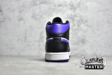 NIKE AIR JORDAN 1 MID DARK IRIS WHITE/BLACK/COURT PURPLE 554724-095