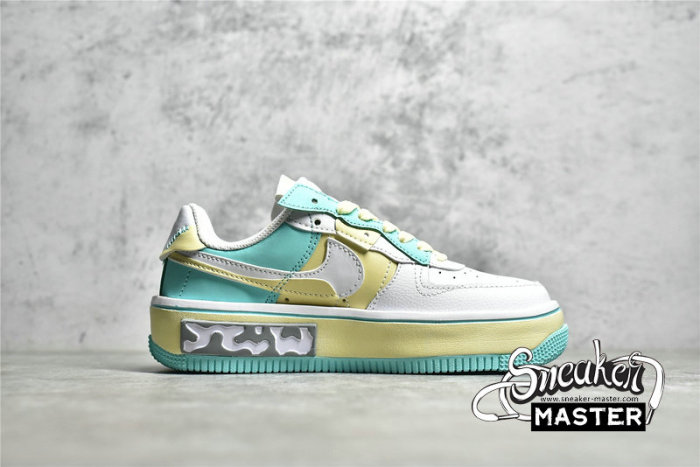 NIKE AIR FORCE 1 FONTANKA OFF-WHITE/YELLOW/SKY BLUE CW6688-610
