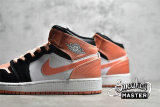 NIKE AIR JORDAN 1 MID GS WHITE/BLACK/LIGHT MADDER ROOT DM9077-10