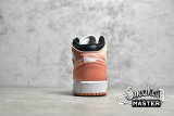 NIKE AIR JORDAN 1 MID GS WHITE/BLACK/LIGHT MADDER ROOT DM9077-10