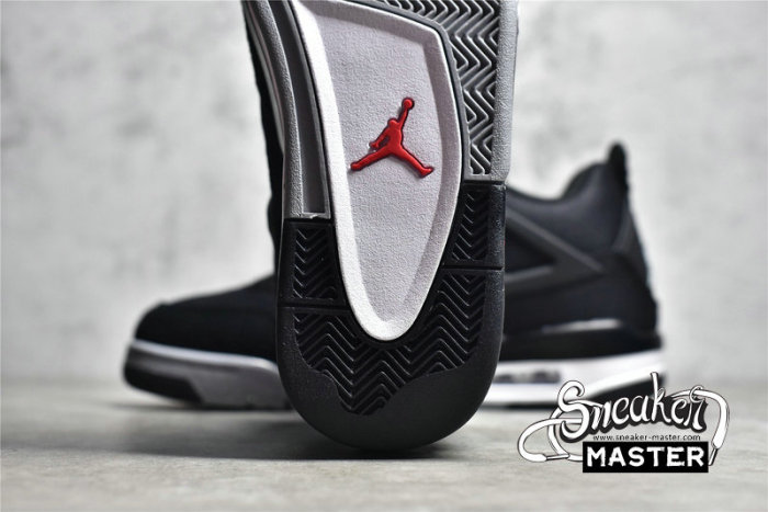 NIKE AIR JORDAN 4 RETRO BLACK CANVAS BLACK/LIGHT STEEL GREY-WHITE-FIRE RED DH7138-006