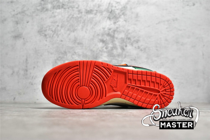 NIKE DUNK LOW SB GREEN/WHITE/ORANGE-BLACK