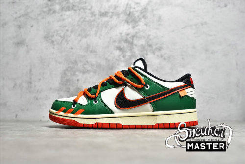 NIKE DUNK LOW SB GREEN/WHITE/ORANGE-BLACK