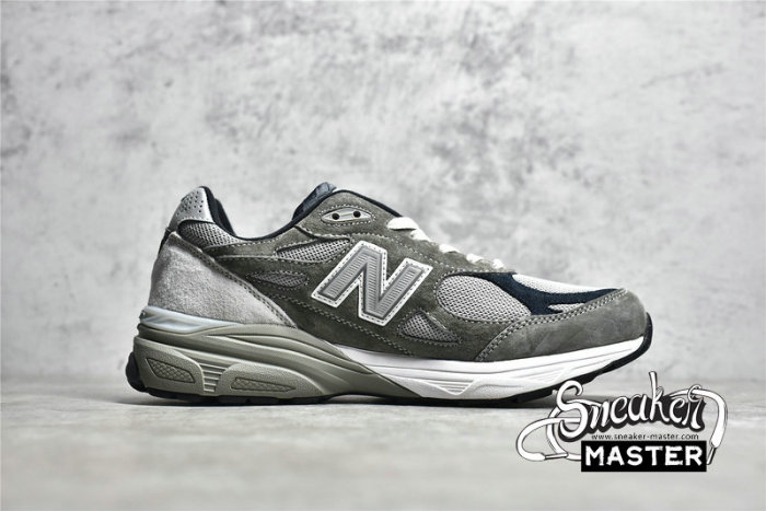 NEW BALANCE 990 RUNNING SHOES GREY/NAVY BLUE/WHITE M990MC3