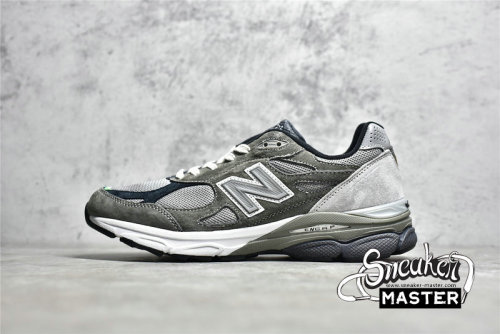 NEW BALANCE 990 RUNNING SHOES GREY/NAVY BLUE/WHITE M990MC3