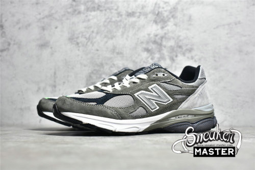 NEW BALANCE 990 RUNNING SHOES GREY/NAVY BLUE/WHITE M990MC3