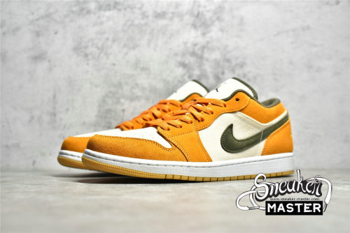 NIKE AIR JORDAN 1 LOW SE CERAMIC WHITE/MEDIUM OLIVE/LIGHT CURRY DH6931-102