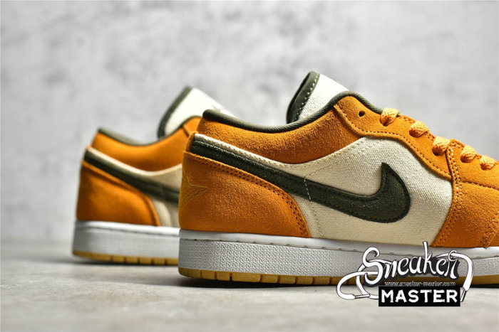 NIKE AIR JORDAN 1 LOW SE CERAMIC WHITE/MEDIUM OLIVE/LIGHT CURRY DH6931-102