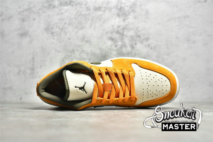 NIKE AIR JORDAN 1 LOW SE CERAMIC WHITE/MEDIUM OLIVE/LIGHT CURRY DH6931-102