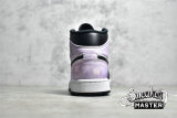 NIKE AIR JORDAN 1 MID TIE DYE BLACK/WHITE-AMETHYST WAVE-BLEACHED CORAL DM1200-001