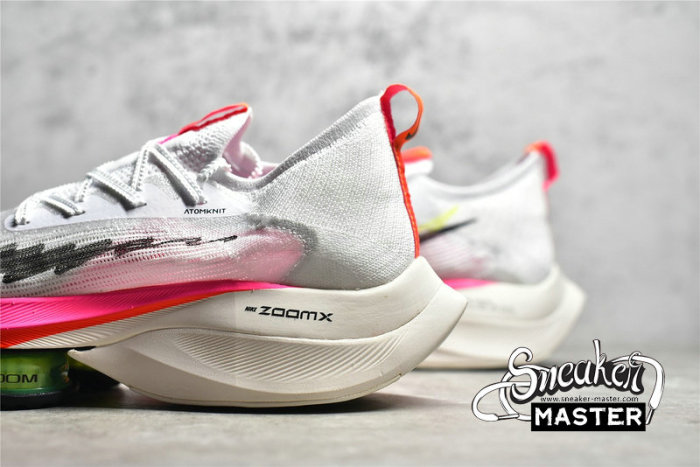 NIKE AIR ZOOM TEMPO NEXT% FLYKNIT RAWDACIOUS WHITE/WASHED CORAL/PINK BLAST/BLACK DJ5431-100