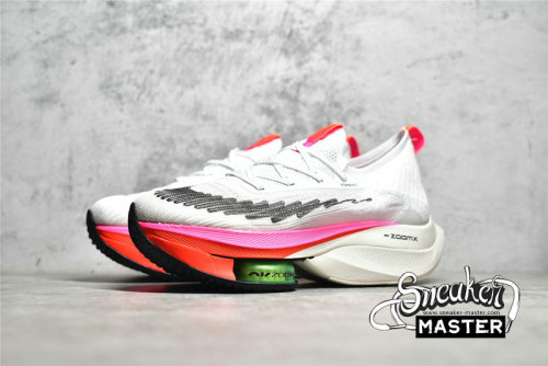 NIKE AIR ZOOM TEMPO NEXT% FLYKNIT RAWDACIOUS WHITE/WASHED CORAL/PINK BLAST/BLACK DJ5431-100